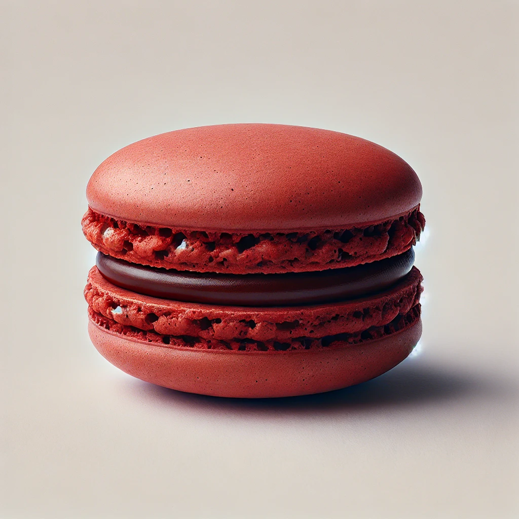 Cherry chocolate macarons