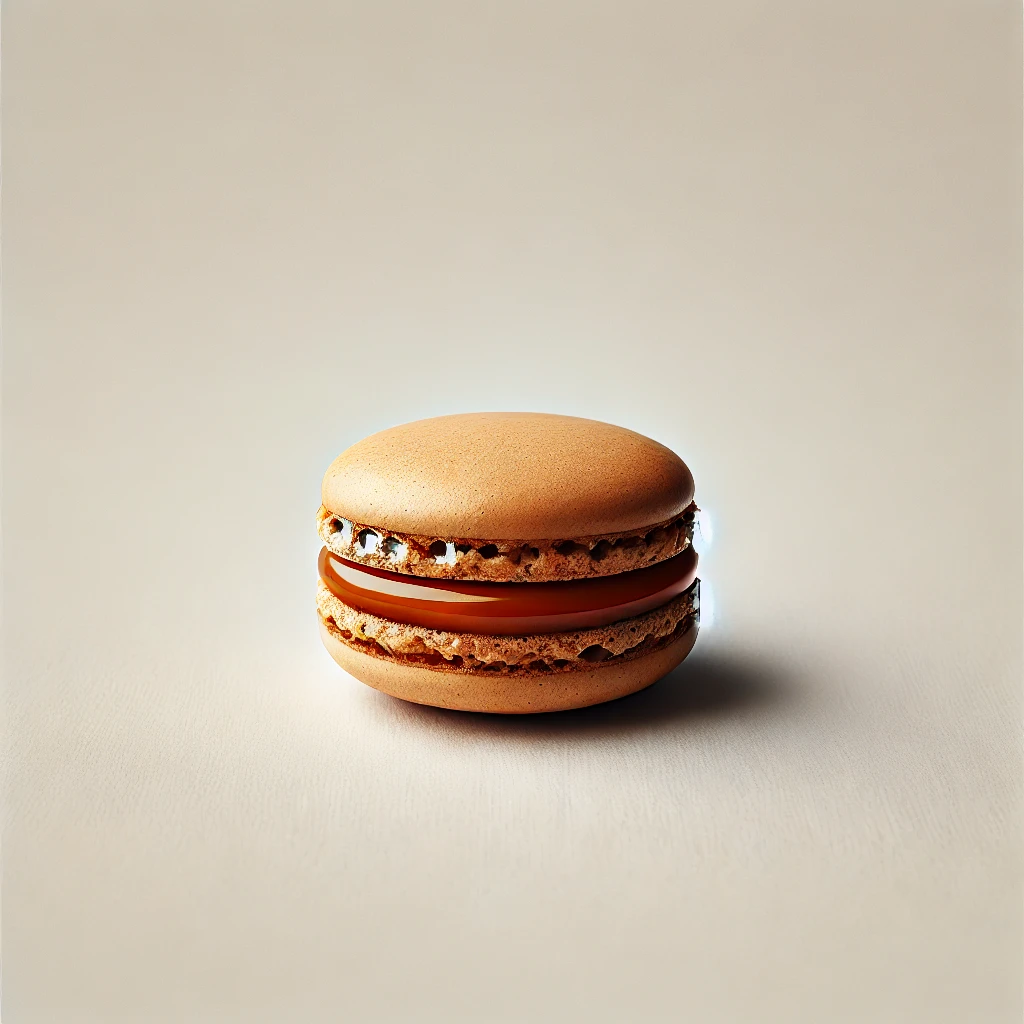 Hazelnut salted caramel macarons