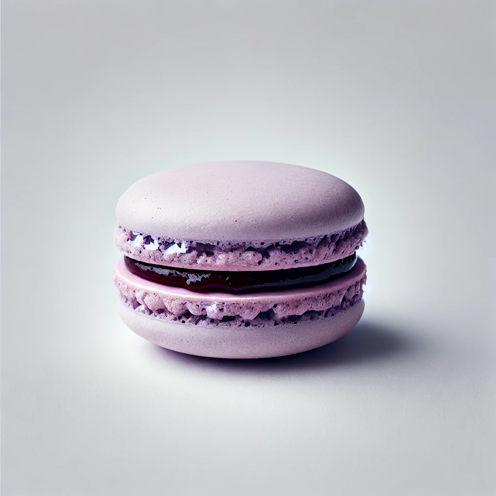 Lavender blackberry macarons